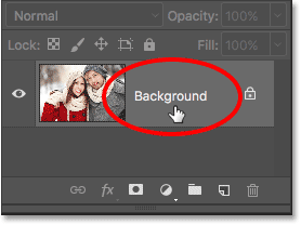 Unlocking the Background layer in Photoshop CS6. Image © 2016 Photoshop Essentials.com